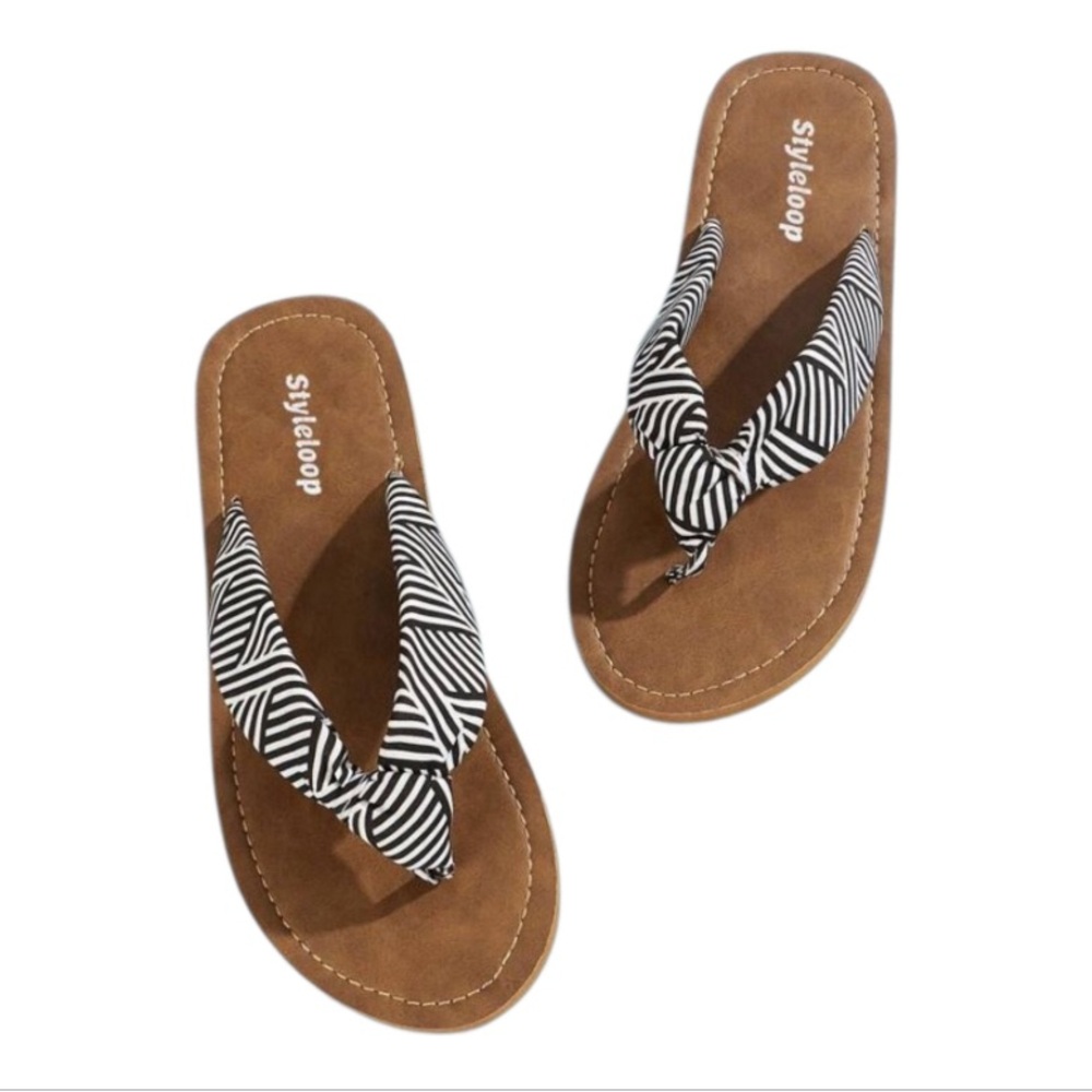 Brown and Black Women's Slippers